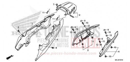 MOULURE DE SIEGE NC750SAK de 2019